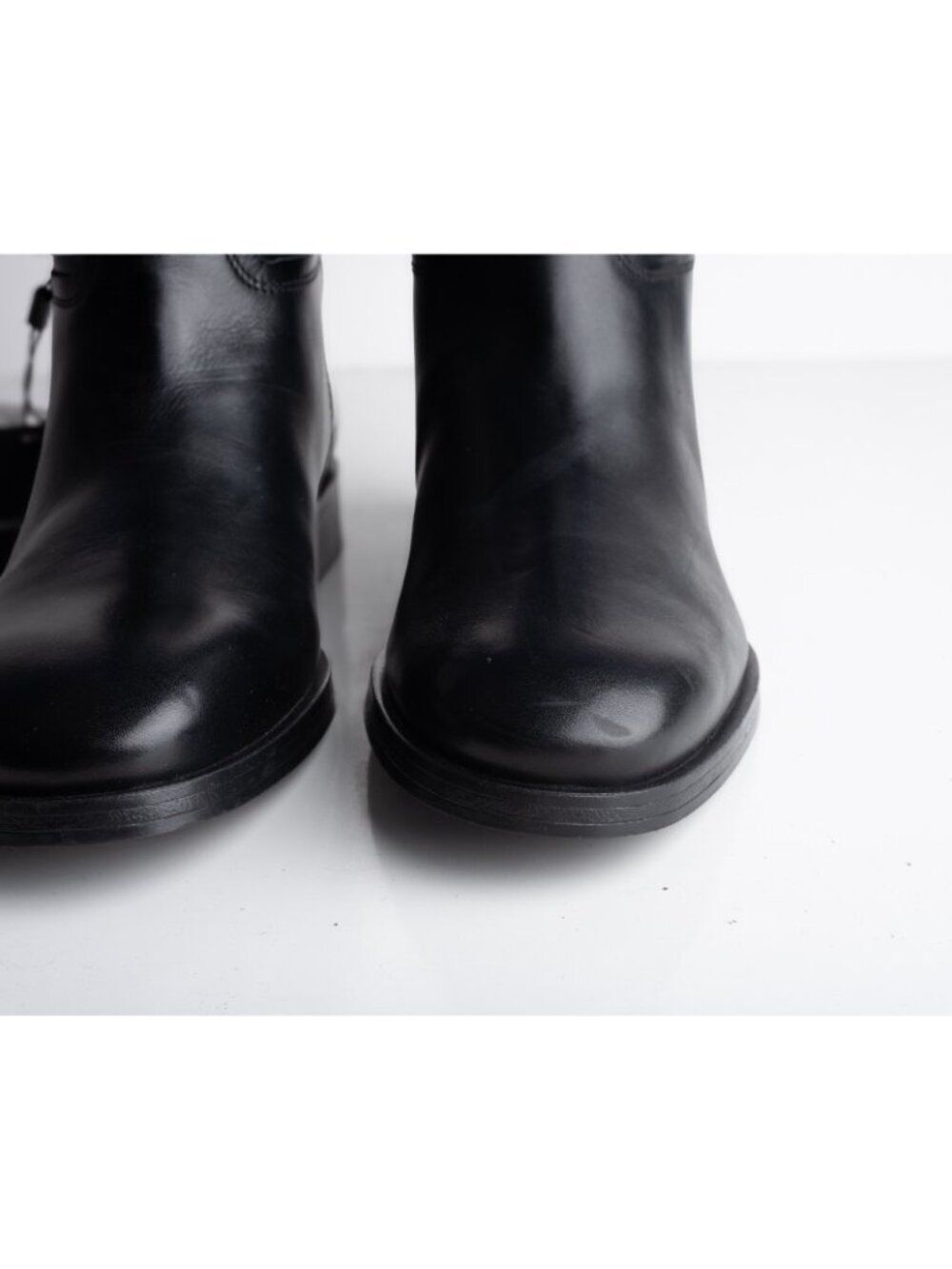 Massimo Dutti Womens Leather Knee High Riding Boots Black Sz US 9 EU 40 NWD - Picture 5 of 10